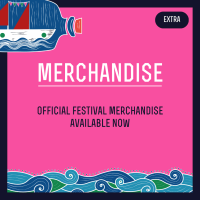 Hyperlink. Click to view and buy official festival Merchandise.