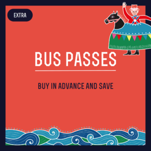 Hyperlink. Click to buy festival bus passes in advance at a cheaper rate